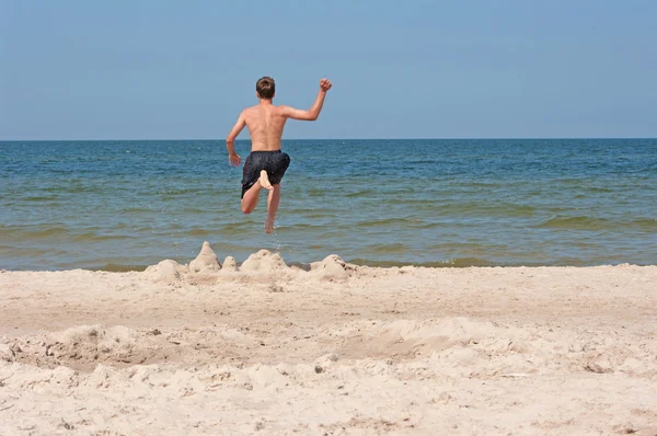 stock image Jump into the sea.