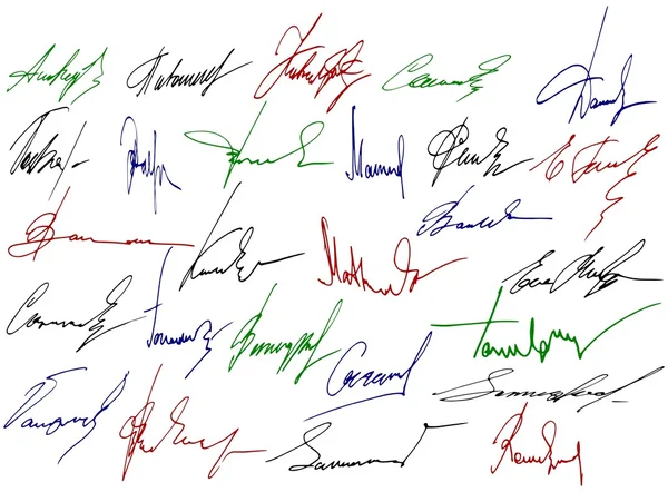 Signos de escritura de firma —  Fotos de Stock