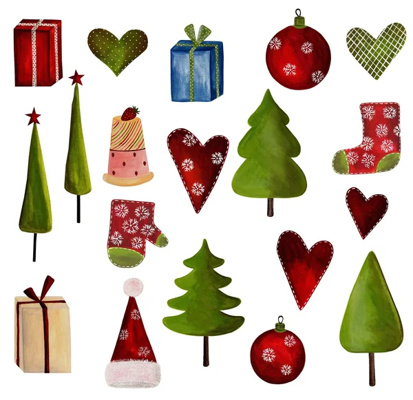 Elementos decorativos Natal — Fotografia de Stock