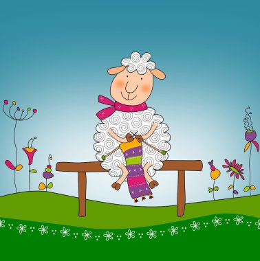 Little sheep clipart