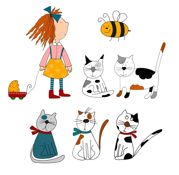 Set of cartoon characters — Stock Photo, Image