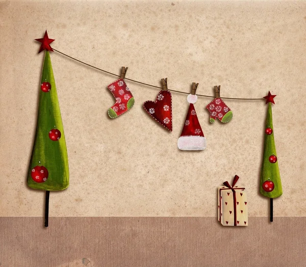 Collage. Christmas card — Stock Photo, Image