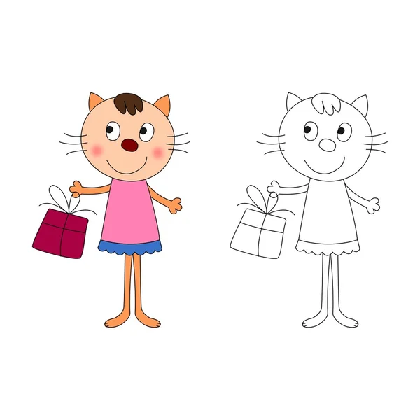 Personagens de desenhos animados. Livro para colorir — Fotografia de Stock