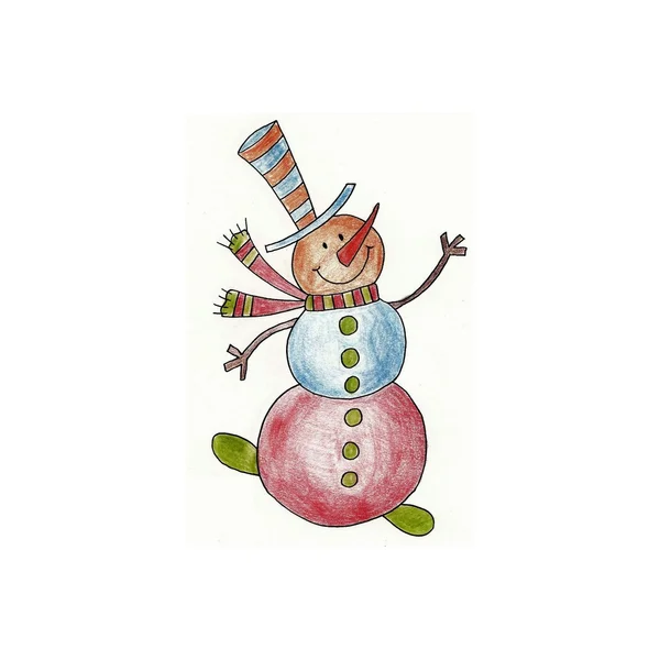 Hombre de nieve. Elemento decorativo — Foto de Stock