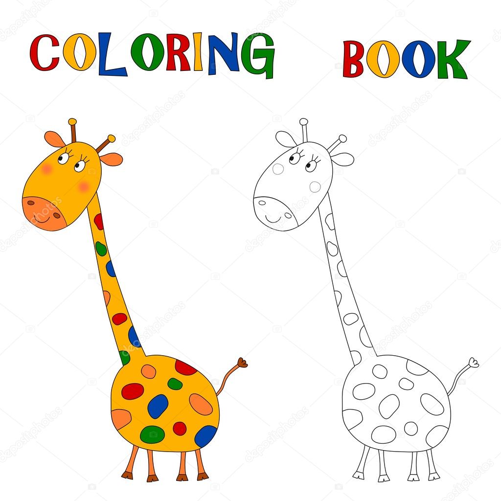 Cartoon characters. Coloring book