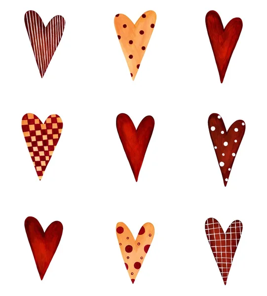 Hearts. Set of decorative elements — Stock Photo, Image