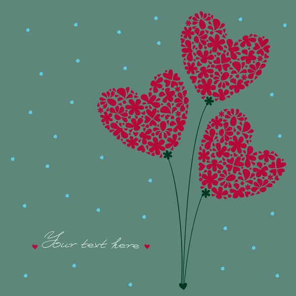 Bouquet de coeurs — Image vectorielle