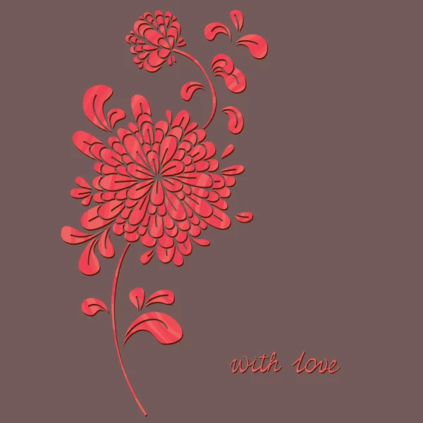Flower with love — Stockvector