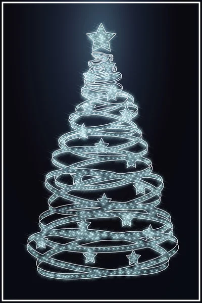 Shining Christmas tree — Stock Photo, Image