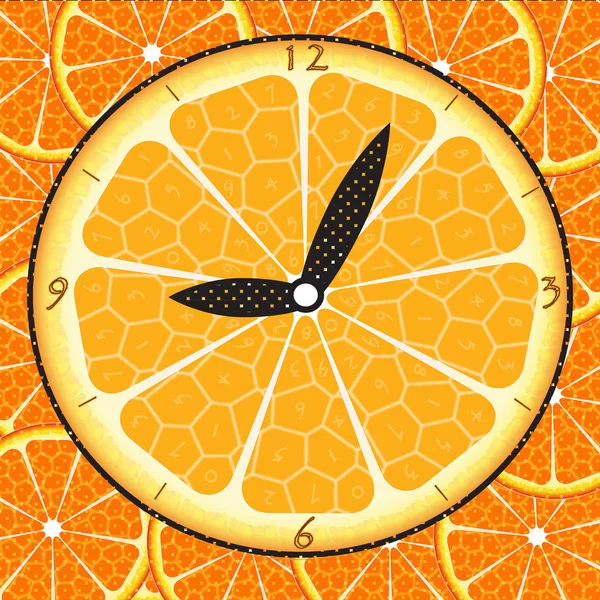 Relógio laranja — Fotografia de Stock