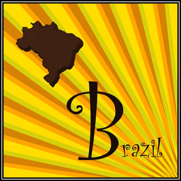 stock vector B is for Brazil