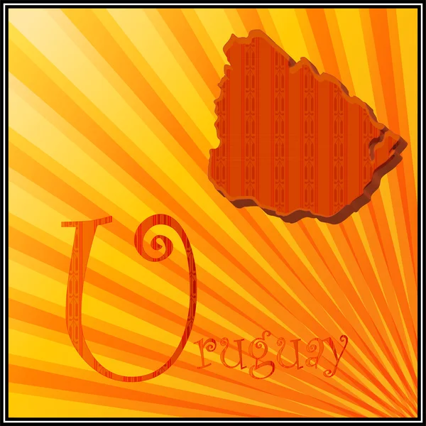 U est pour l'Uruguay — Image vectorielle