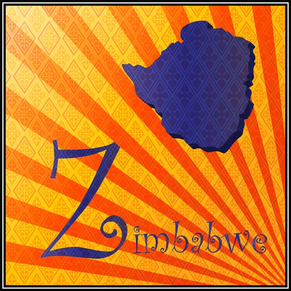 Z è per lo Zimbabwe — Vettoriale Stock