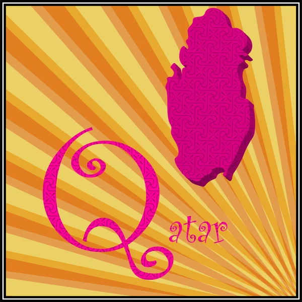 Q's için Katar — Stok Vektör