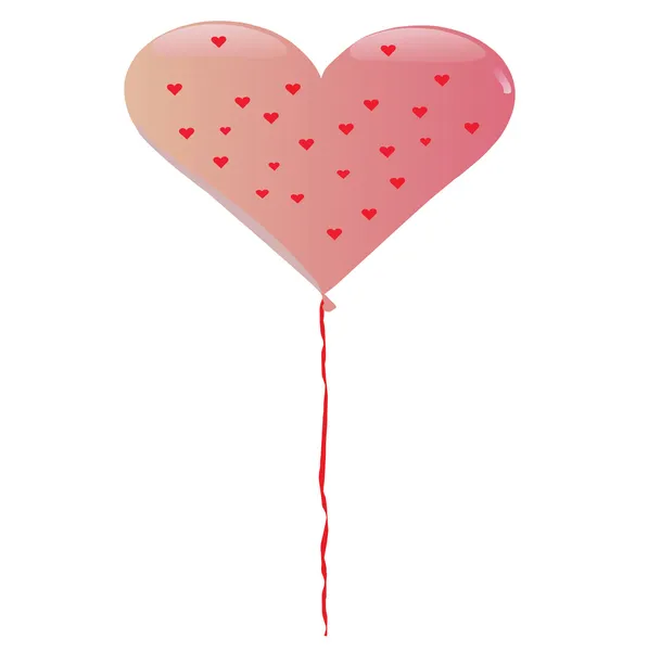 Balon serce valentine — Wektor stockowy