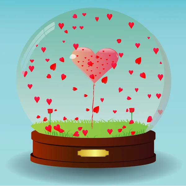 Valentijn globe — Stockvector