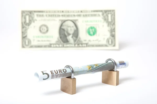 Euro versus dollar — Stockfoto