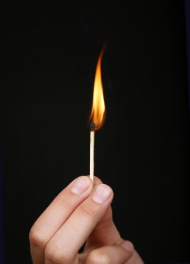 Burning match stick clipart