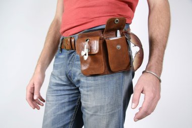 Series: male belt bags pouches clipart