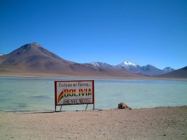 Bolivya ve chilian sınırına yakın atacama Çölü