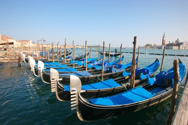 Gondolas in venice clipart