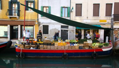 Fruit stall in Venice clipart