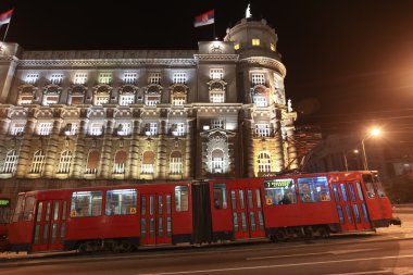 Tramway in Belgrade, Serbia clipart