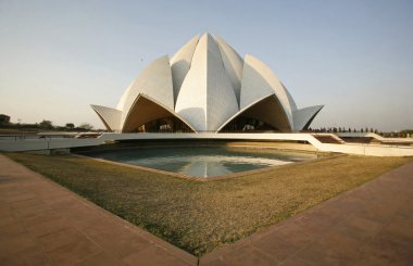 Lotus temple akşam ışık, delhi, India