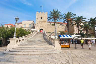 Entrance to old town - Korcula clipart