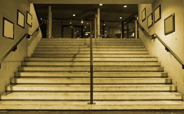 Wide stairs leading up clipart