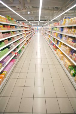 Supermarket perspective clipart