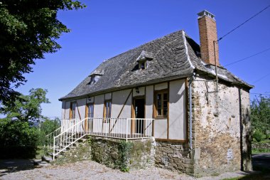 Newly renovated old bard in correze, france clipart