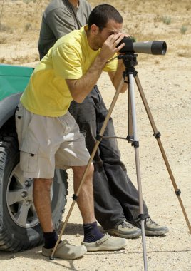 Kuş gözlemcisi sede boker desert, Israel