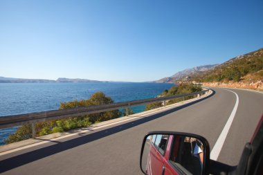 Driving the Croatian coast clipart