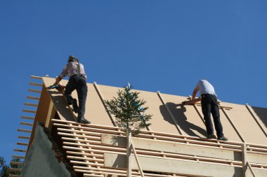 Roofer with hat clipart