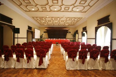 Luxurious conference hall in hotel clipart