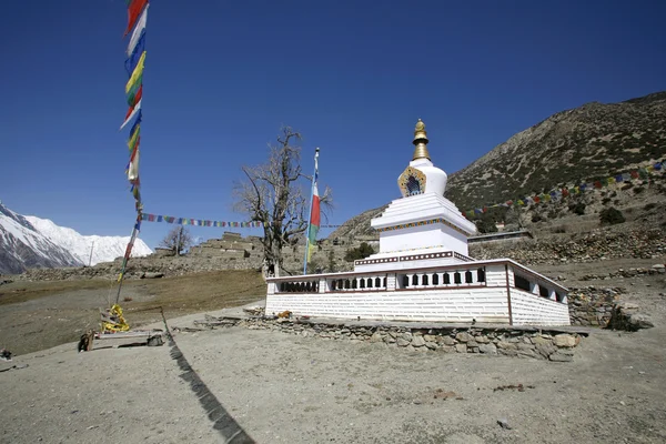 Buddhistiska kloster, annapurna, nepal — Stockfoto