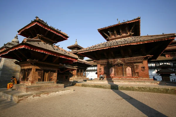 Pagodas in durbar square in kathemu, nepal — стоковое фото