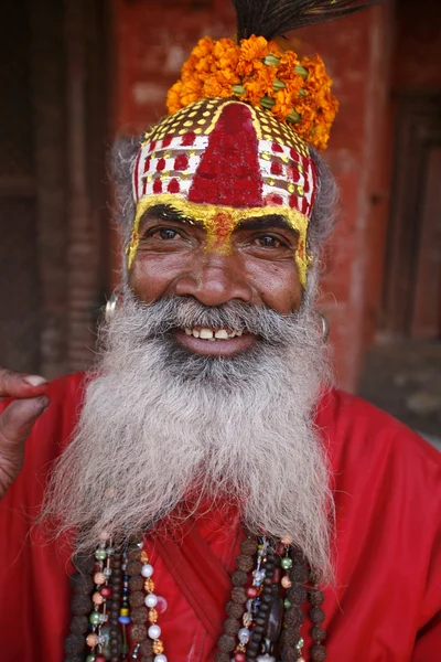 ダルバール広場、カトマンズ、ネパールの saddhu — ストック写真