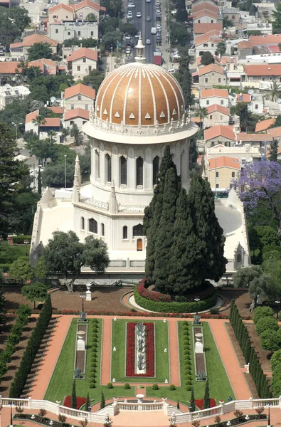 Vista sobre los jardines bahai haifa israel — Foto de Stock