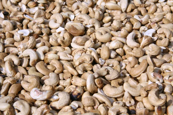 Dried cashew nuts displayed in market — Stock Photo, Image
