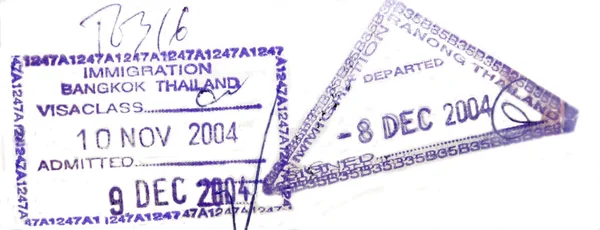 Visto timbro passaporto dalla Thailandia — Foto Stock