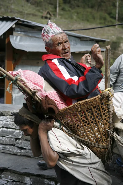 尼泊尔老人 — 图库照片