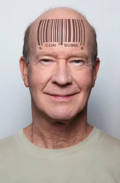 Άνθρωπος γραμμωτού κώδικα — Φωτογραφία Αρχείου