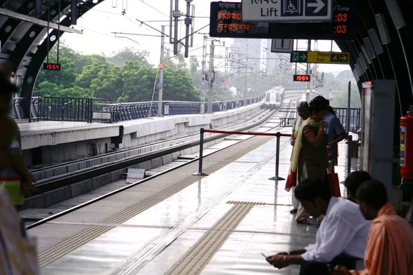 Delhi metro passagerare — Stockfoto