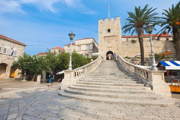 stock image Entrance to old town - Korcula