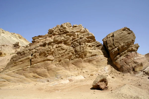Désert sec dans la région de la mer rouge, sinaï, égypte — Photo