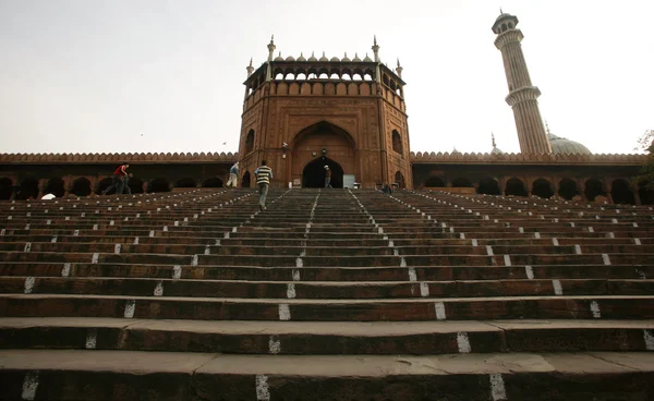 Entrée au jama masjid, vieux delhi, Inde — Photo