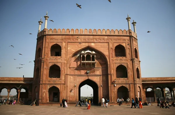 Jama masjid wejście, delhi, Indie — Zdjęcie stockowe
