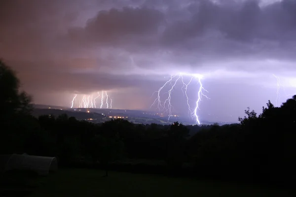 16 bolts of lightning — Stock Photo, Image